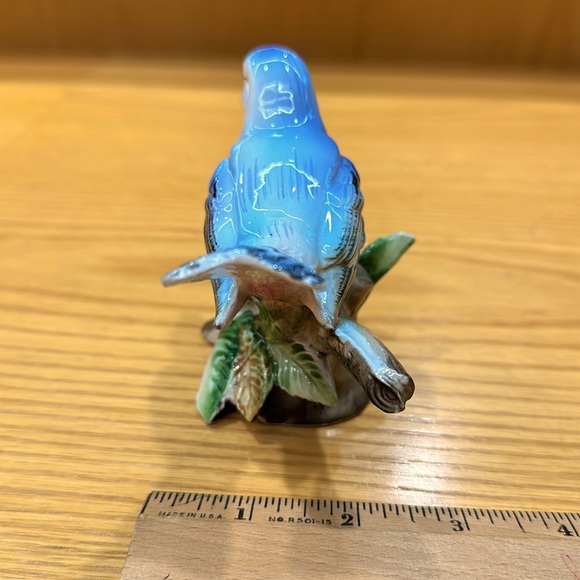 Blue bird statue with open mouth - Picture 6 of 7